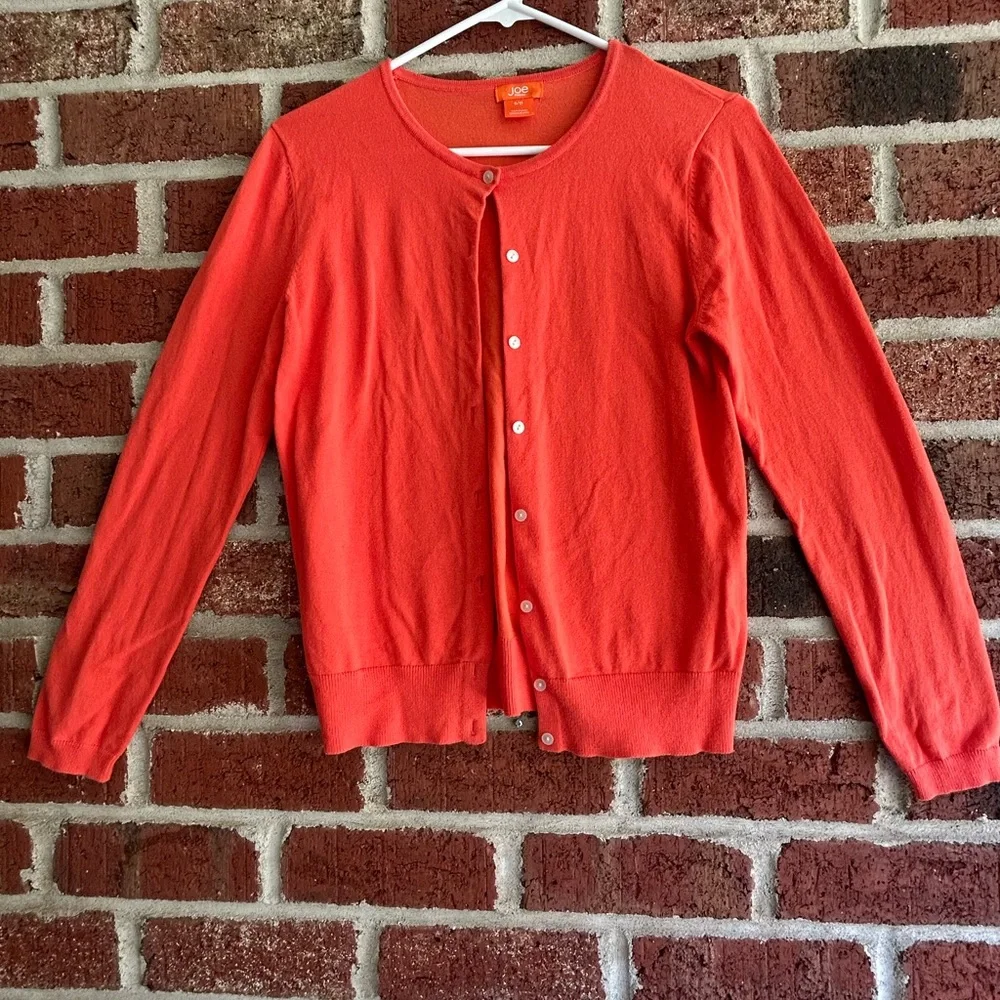 Joe Fresh Button Up Sweater
Womens Size Small Coral
Orange Cardigan Cotton
Blend_4
